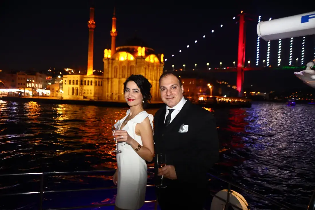 Ortaköy Mosque at night