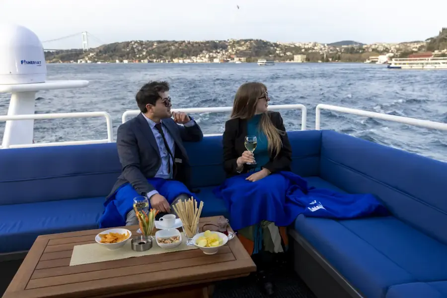 Upper deck of a private yacht