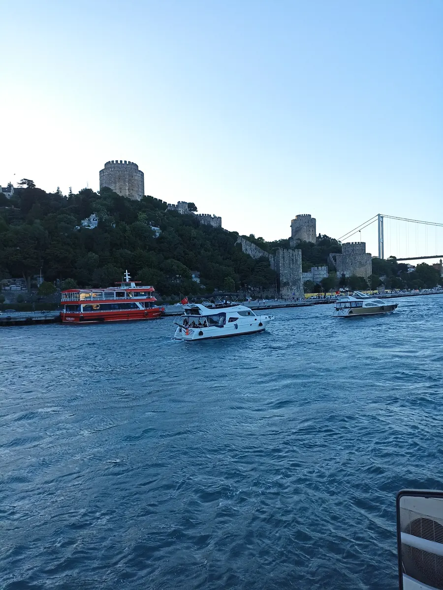 Rumeli Fortress seen from a yacht on the Bosphorus