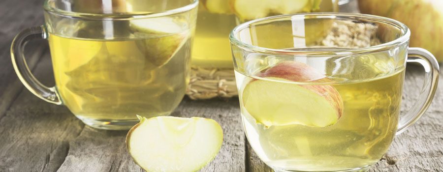 Glass of sweet Turkish apple tea
