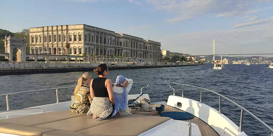 Ciragan Palace on the Bosphorus waterfront in Besiktas