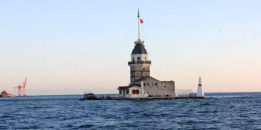 Maiden's Tower on its small island in the Bosphorus off Uskudar