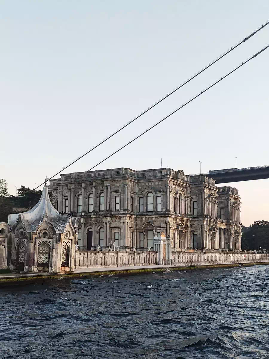 Dolmabahçe Palace on the European shore of the Bosphorus