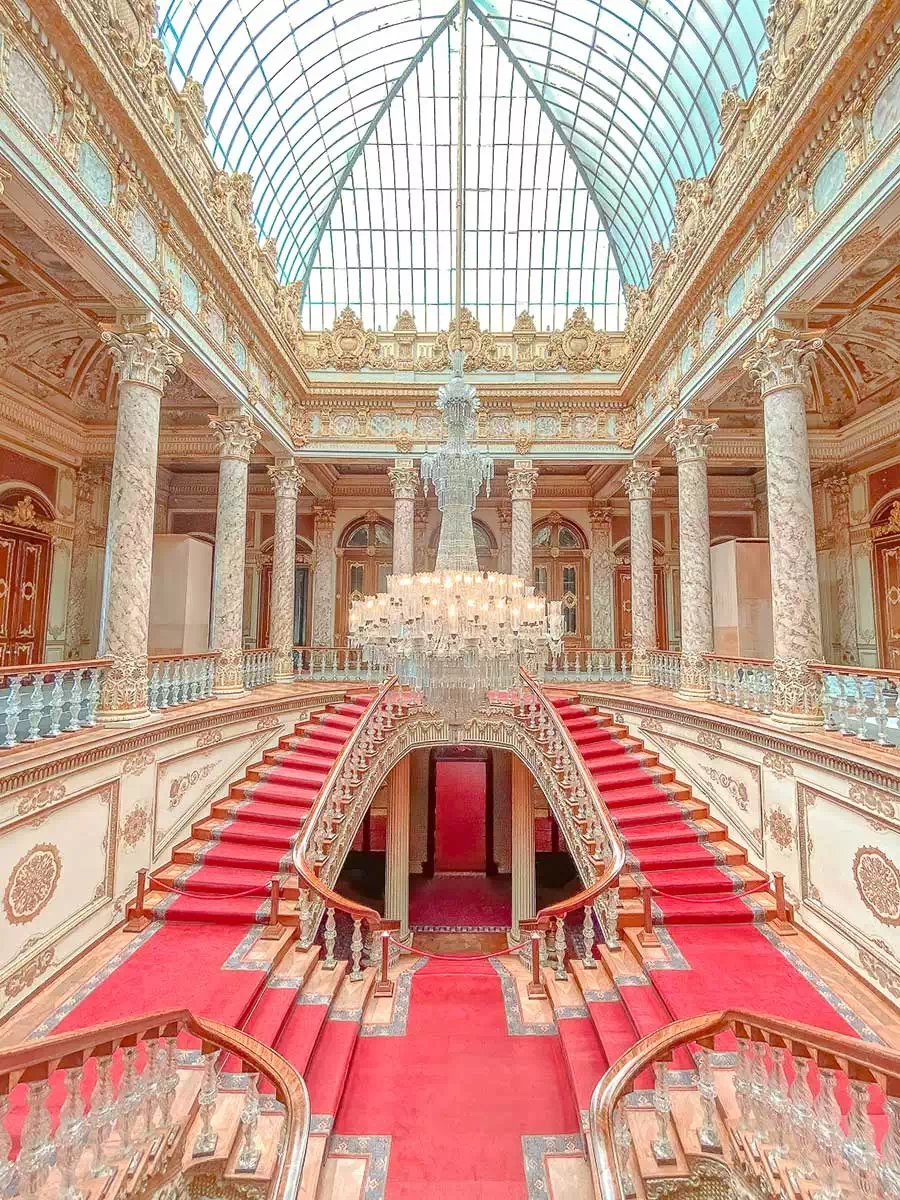 Dolmabahce Palace in Istanbul on a guided tour