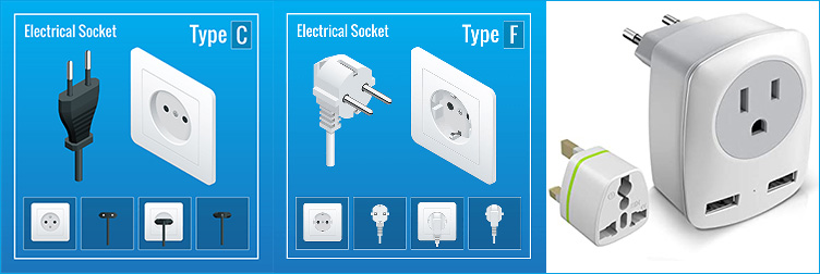 Type F power socket and plug used in Istanbul hotels