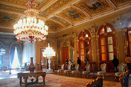 Dolmabahce Palace on the European shore of the Bosphorus