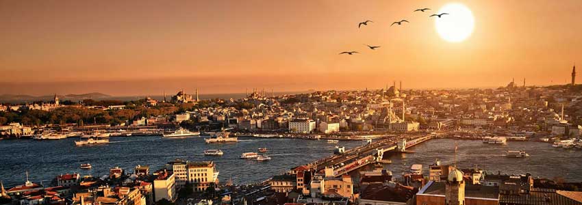View over the Golden Horn inlet in Istanbul