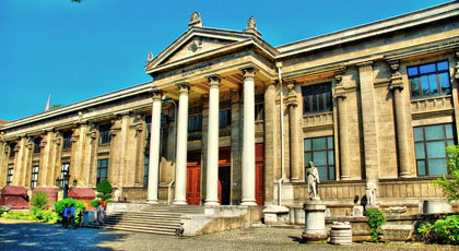 Neoclassical facade of the Istanbul Archaeology Museums