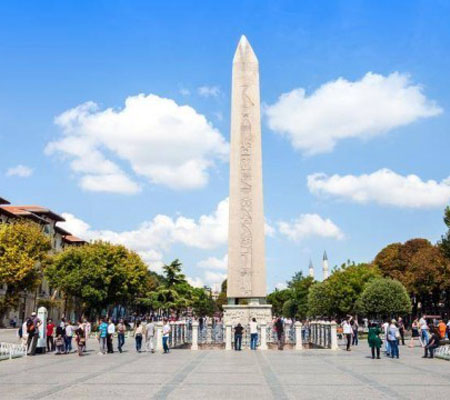 The Egyptian Obelisk of Theodosius in Sultanahmet Square, Istanbul