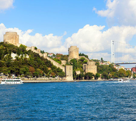 View of the Bosphorus from the walls of Rumeli Fortress