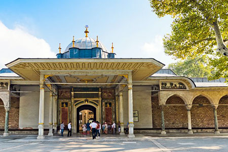 Topkapi Palace buildings on Seraglio Point in Istanbul