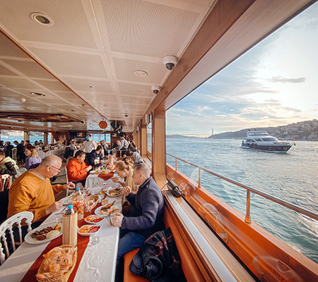 Turkish night show performance on a Bosphorus dinner cruise