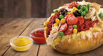 Kumpir, the loaded baked potato sold in Ortakoy, Istanbul